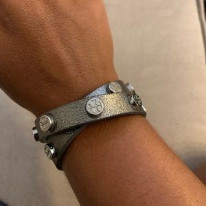 Tory Burch silver bangle